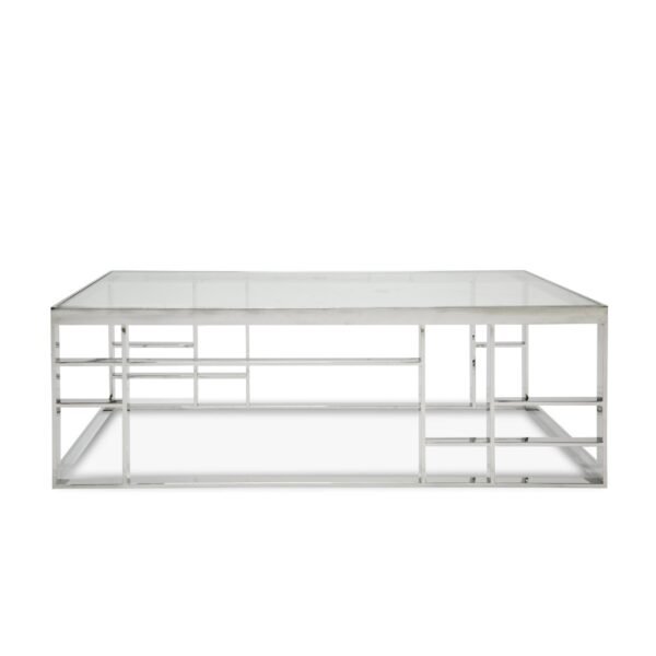 Modrest Stephen - Modern Glass & Stainless Steel Coffee Table