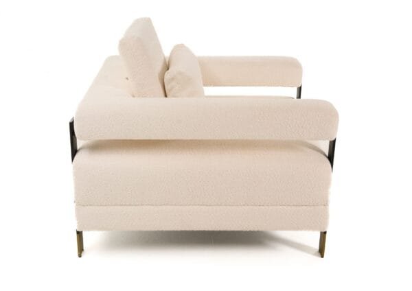 Divani Casa Stratford - Modern Off-White Fabric Accent Chair - Image 3