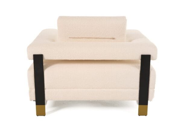 Divani Casa Stratford - Modern Off-White Fabric Accent Chair - Image 4