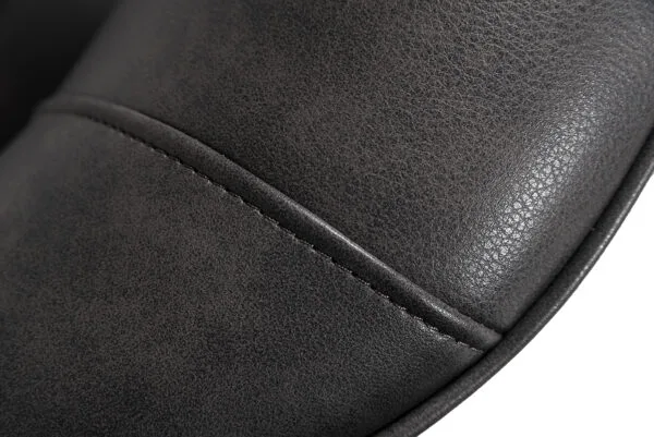 Divani Casa Susan Modern Dark Grey Leatherette Lounge Chair - Image 4