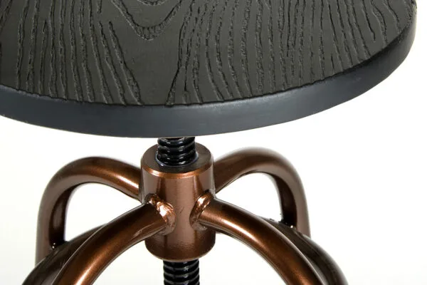 Modrest Fritch Modern Black & Bronze Bar Stool - Image 5