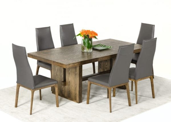Modrest Cologne Modern White Wash Oak Dining Table - Image 2