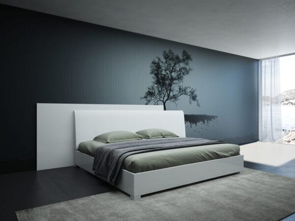 Queen Modrest Monza Italian Modern White Bed - Image 5