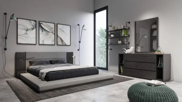 Queen Nova Domus Jagger Modern Grey Bedroom Set - Image 4