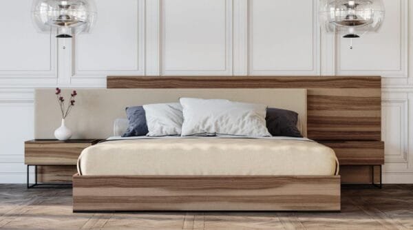 Nova Domus Matteo - Italian Modern Walnut & Fabric Bed - Image 3