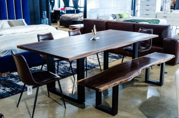 Modrest Taylor Modern Live Edge Wood Small 79" Dining Bench - Image 3