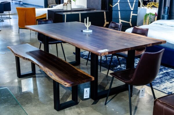 Modrest Taylor Modern Live Edge Wood Small 79" Dining Bench - Image 2