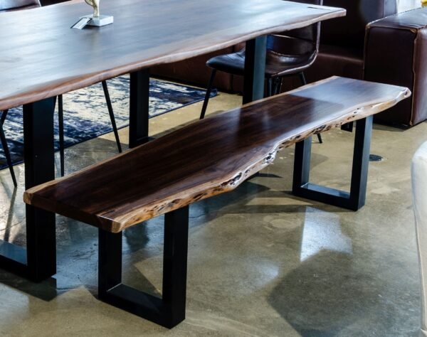 Modrest Taylor Modern Live Edge Wood Small 79" Dining Bench - Image 4