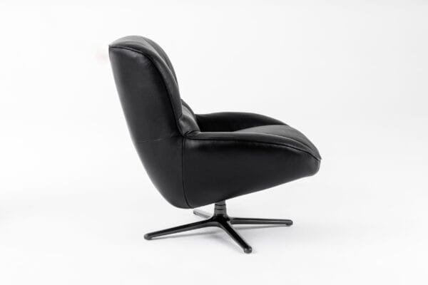 Modrest Theo - Modern Black Leather Accent Chair - Image 2