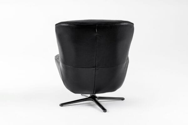Modrest Theo - Modern Black Leather Accent Chair - Image 3
