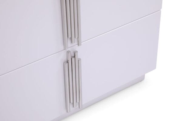 Modrest Token - Modern Glossy White & Stainless Steel Chest - Image 2