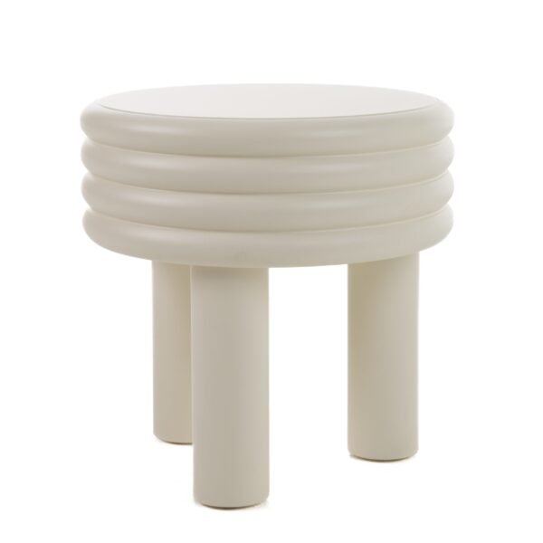 Modrest Townley - Contemporary White Round End Table - Image 2