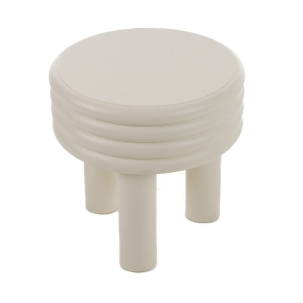 Modrest Townley - Contemporary White Round End Table