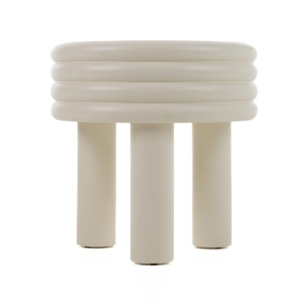 Modrest Townley - Contemporary White Round End Table - Image 3