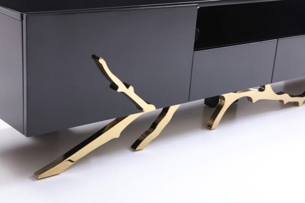Modrest Legend Modern Black & Gold 79" TV Stand - Image 4