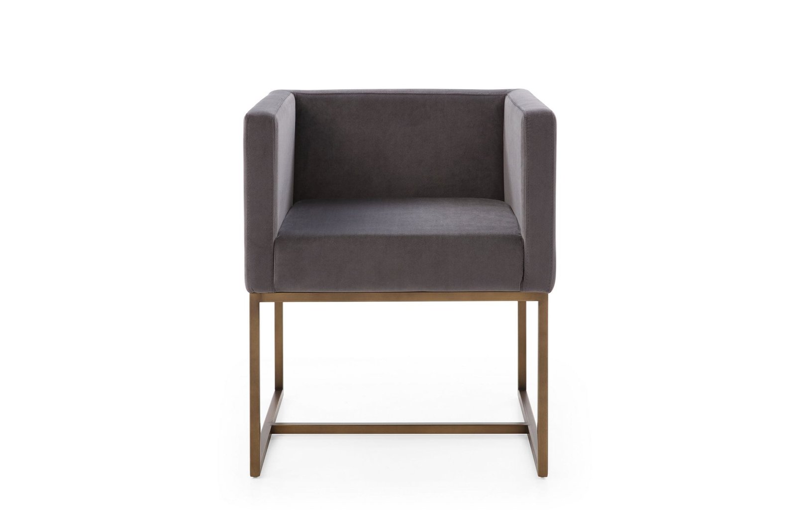 Modrest Marty - Modern Dark Grey & Copper Antique Brass Dining Chair 3 Modrest Marty - Modern Dark Grey & Copper Antique Brass Dining Chair - Image 3
