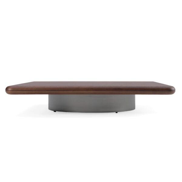 Modrest Valley - Modern Walnut + Titanium Coffee Table Set - Image 2