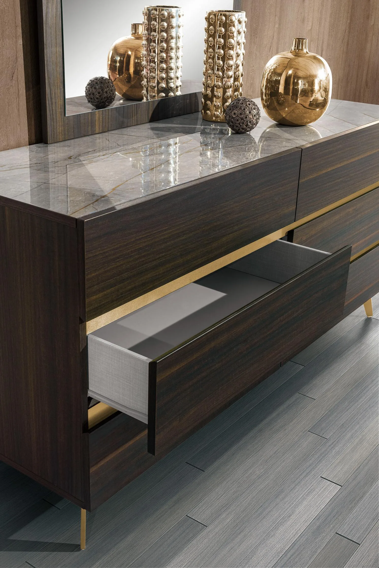 Nova Domus Velondra - Eastern King Modern Eucalypto + Marble Bedroom Set - Image 2