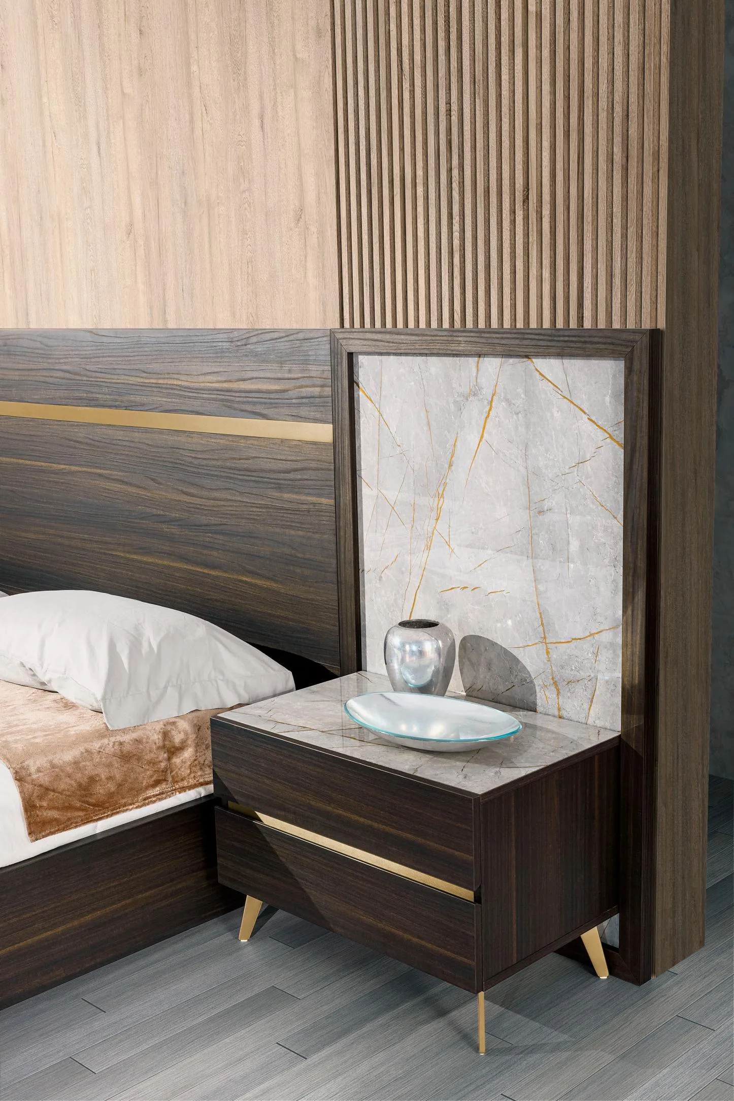 Nova Domus Velondra - Eastern King Modern Eucalypto + Marble Bedroom Set - Image 3