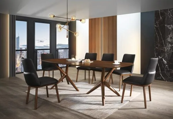 Modrest Utah - Modern Walnut Rectangular Dining Table - Image 2