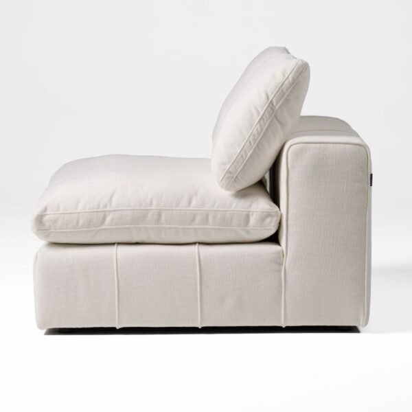 Divani Casa Vicki - Modern Off-White Fabric Modular Armless Seat - Image 2