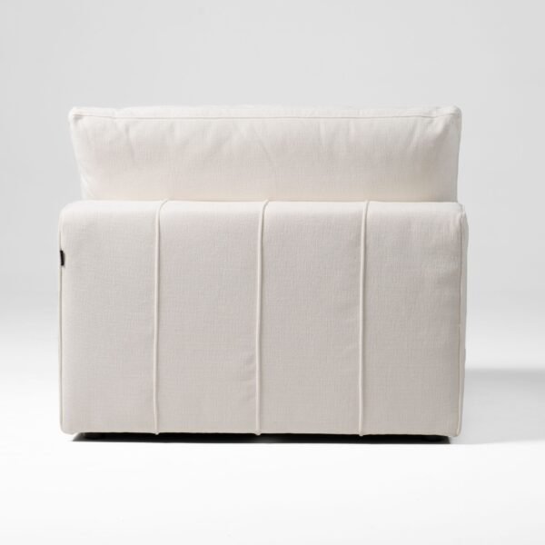 Divani Casa Vicki - Modern Off-White Fabric Modular Armless Seat - Image 3