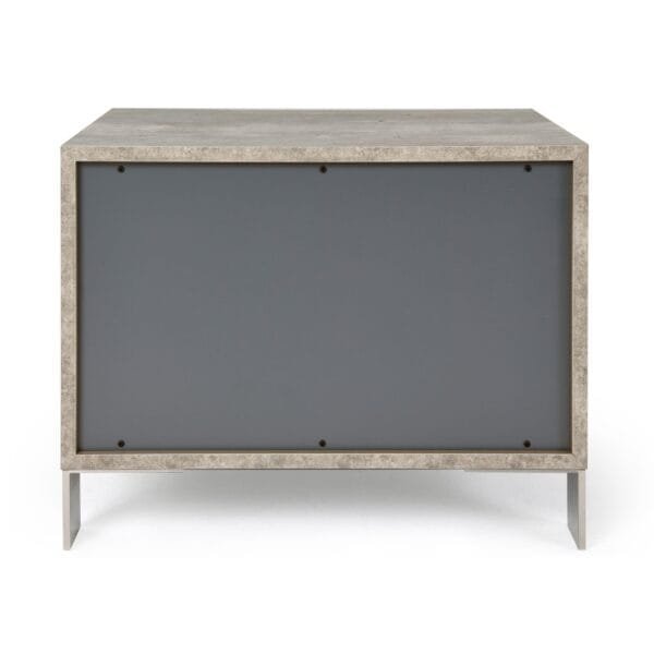 Nova Domus Conner Modern Dark Walnut & Faux Concrete Nightstand - Image 3