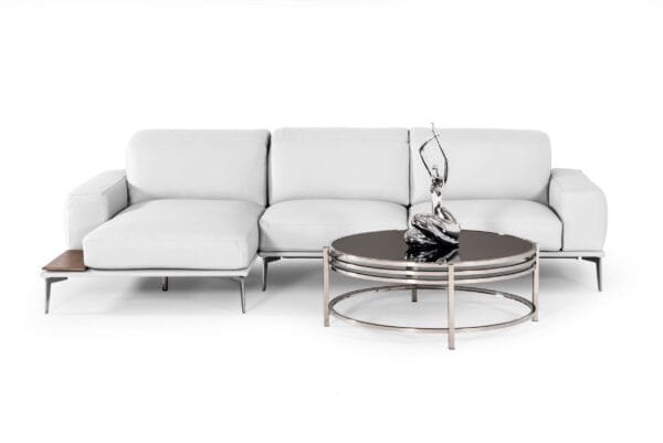 Lamod Italia Villeneuve - Modern White Italian Left Facing Sectional Sofa - Image 4