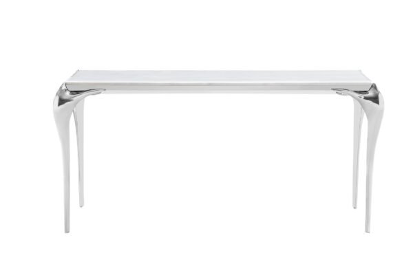 Modrest Vince - Faux Marble & Stainless Steel Console Table - Image 2