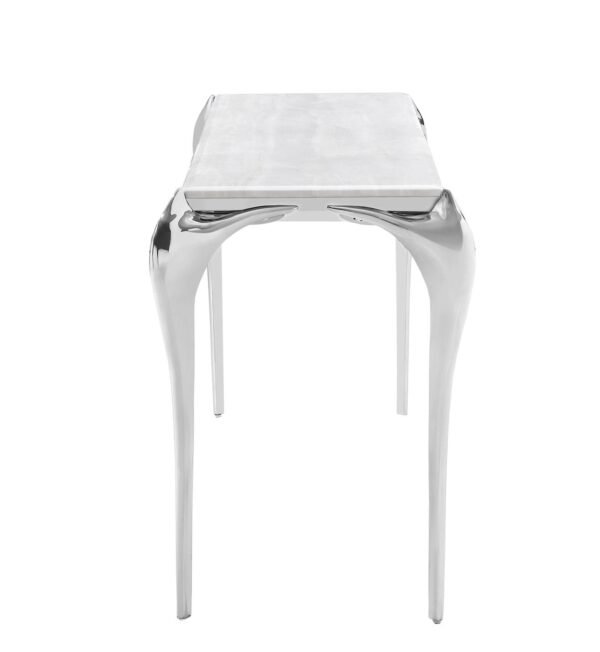 Modrest Vince - Faux Marble & Stainless Steel Console Table - Image 3