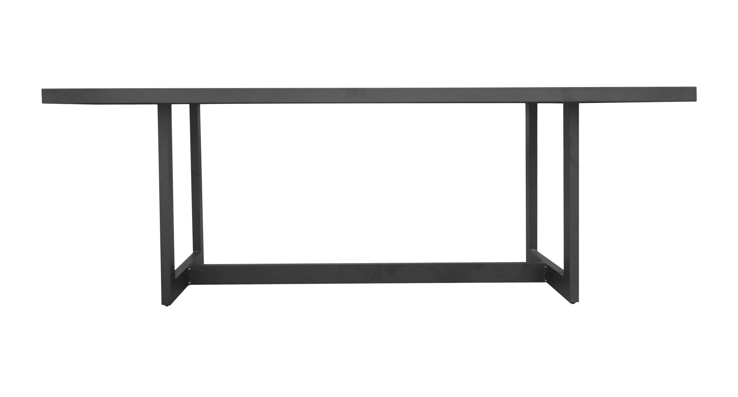 Renava Wake - Modern Dark Charcoal Outdoor Dining Table - Image 2