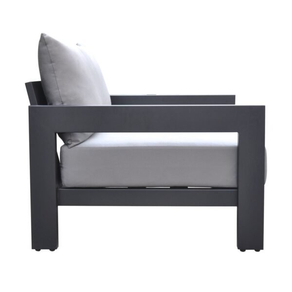 Renava Wake - Modern Charcoal Outdoor Lounge Chair - Image 3