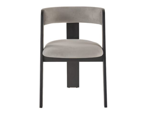 Modrest Washington - Modern Grey Fabric + Ebony Oak Dining Chair (Set of 2)