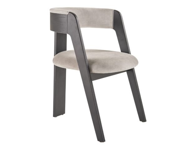 Modrest Washington - Modern Grey Fabric + Ebony Oak Dining Chair (Set of 2) - Image 2