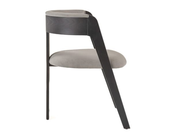 Modrest Washington - Modern Grey Fabric + Ebony Oak Dining Chair (Set of 2) - Image 3