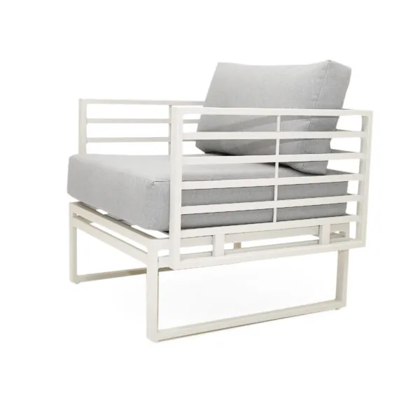 Renava Wharf - Outdoor Light Grey and White Sofa Set - Image 5