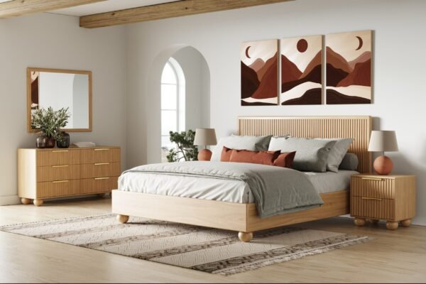 Modrest Winters - Modern Natural Oak Bedroom Set - Image 2