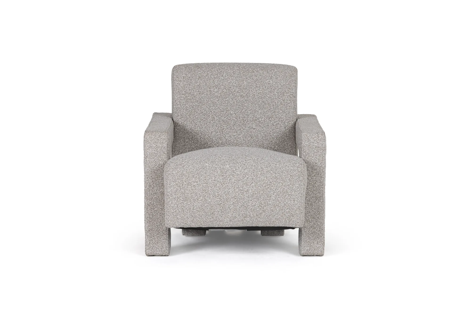 Modrest Wylie - Modern Light Grey-Beige Fabric Accent Chair
