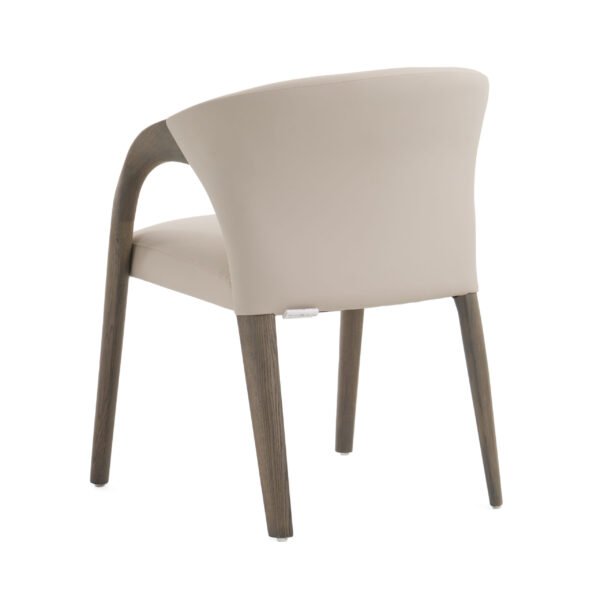 Modrest Wynetta Mid-Century Modern Grey Vegan Leather + Grey Ash Dining Chair - Image 5