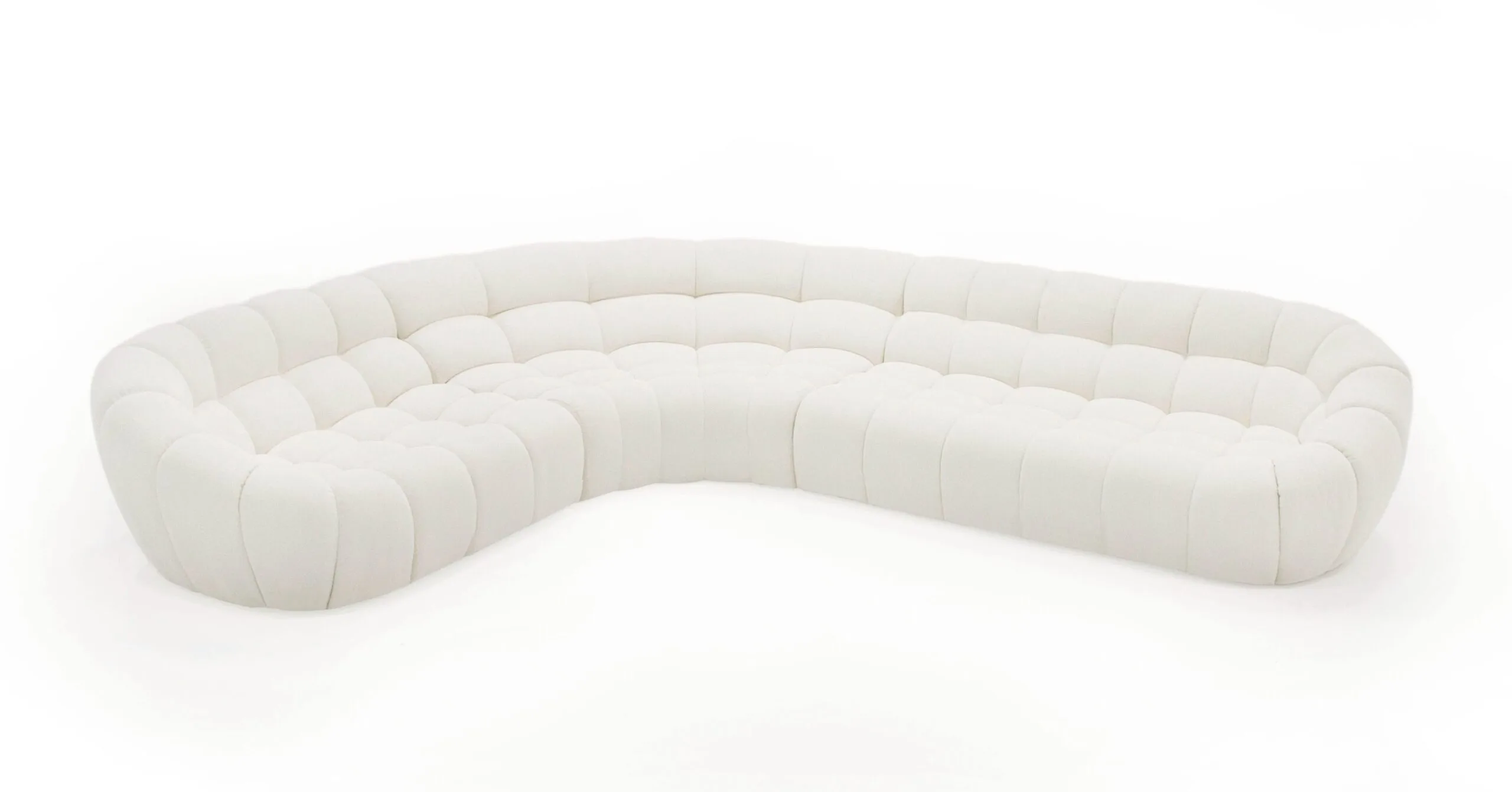 Divani Casa Yolonda - Off-White Fabric Sectional Sofa - Image 2