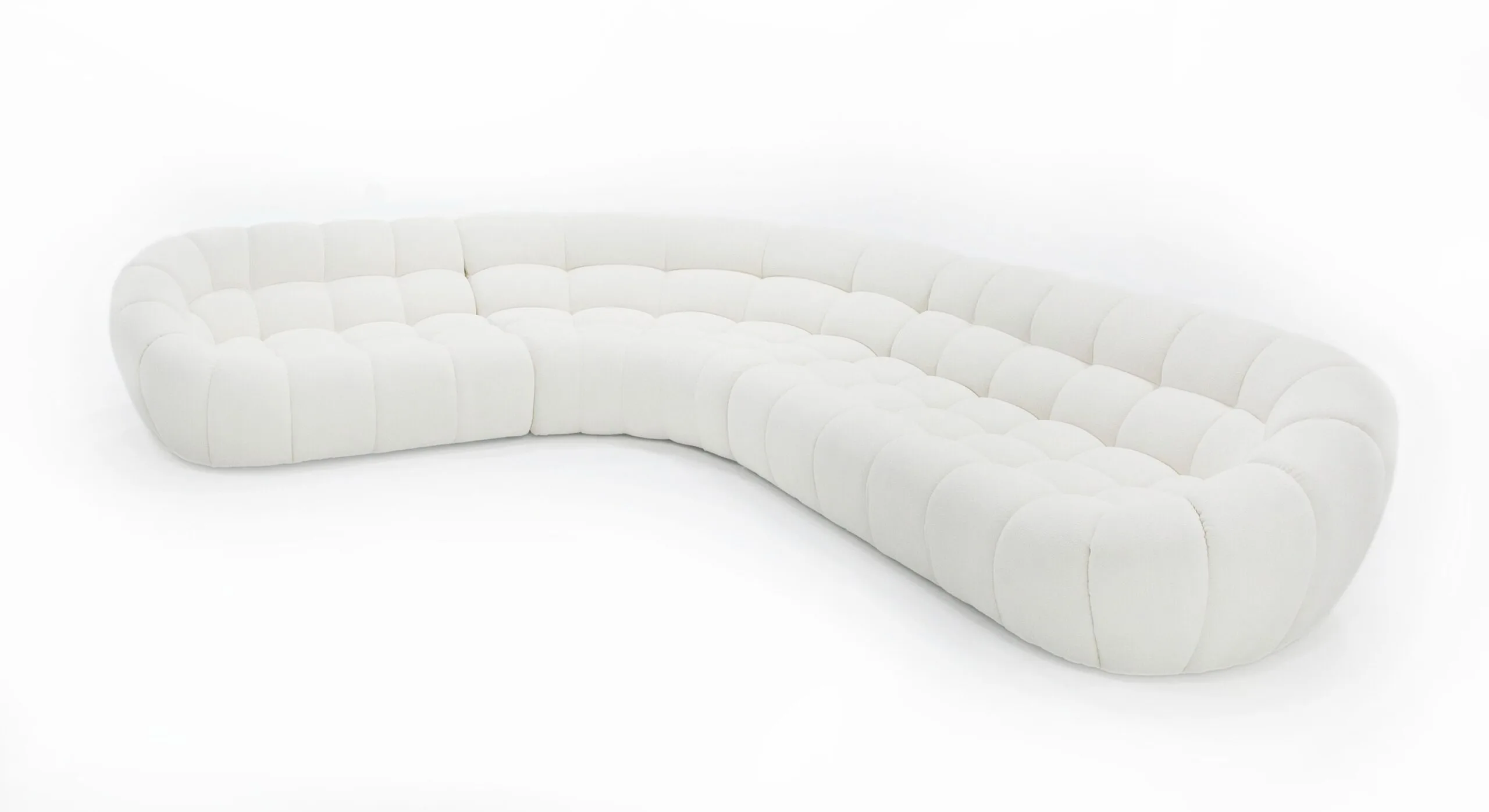 Divani Casa Yolonda - Off-White Fabric Sectional Sofa - Image 3