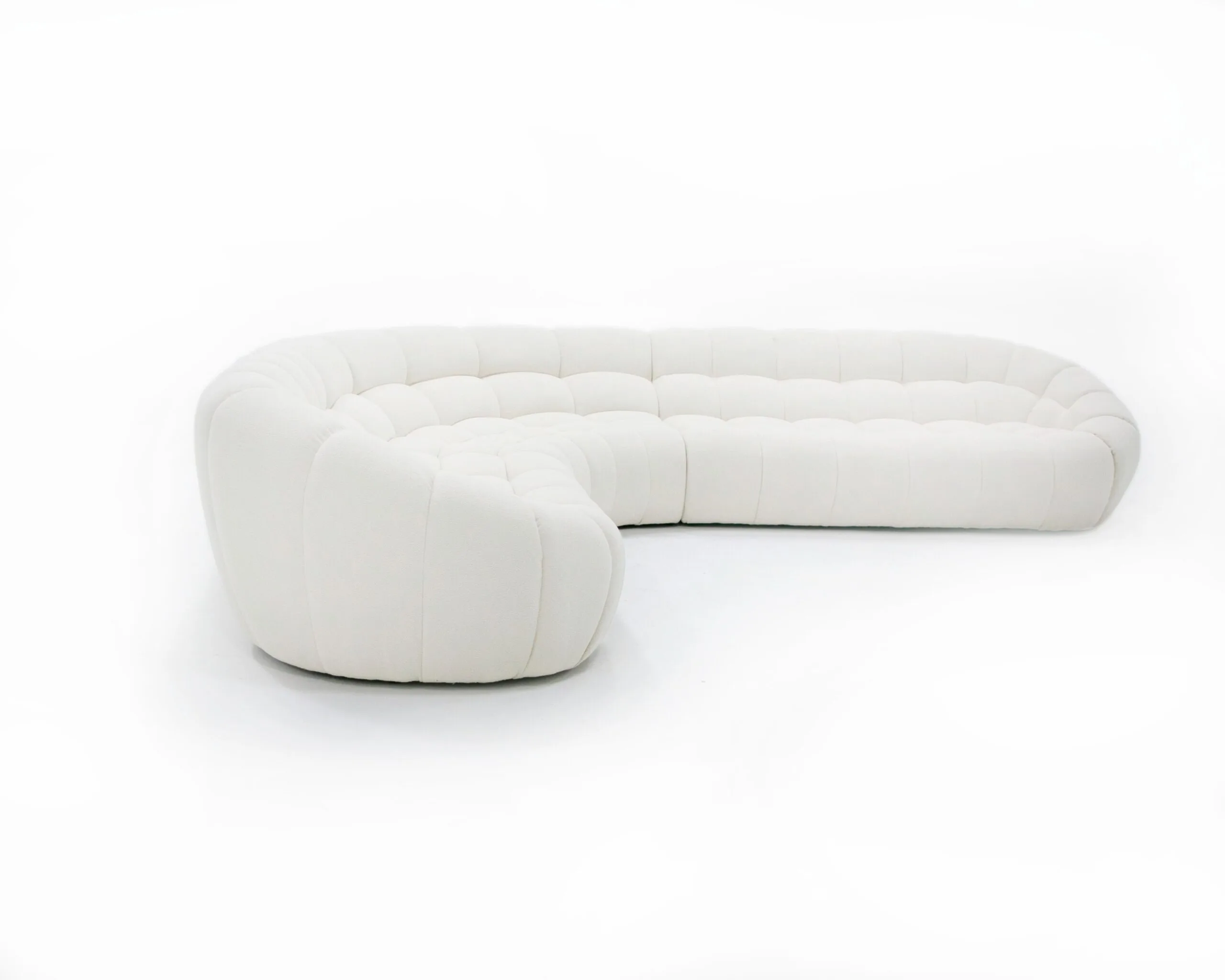 Divani Casa Yolonda - Off-White Fabric Sectional Sofa - Image 4