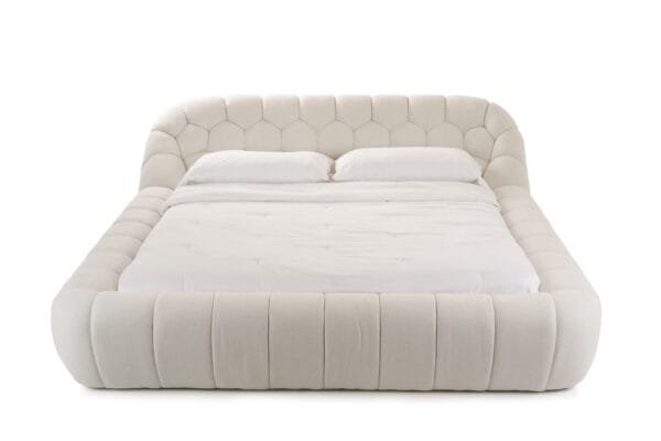 Divani Casa Yolonda - Modern Off-White Fabric Bed - Image 3