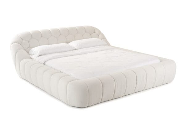 Divani Casa Yolonda - Modern Off-White Fabric Bed - Image 4