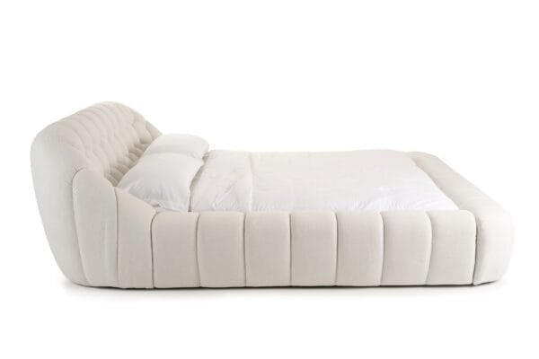 Divani Casa Yolonda - Modern Off-White Fabric Bed - Image 5