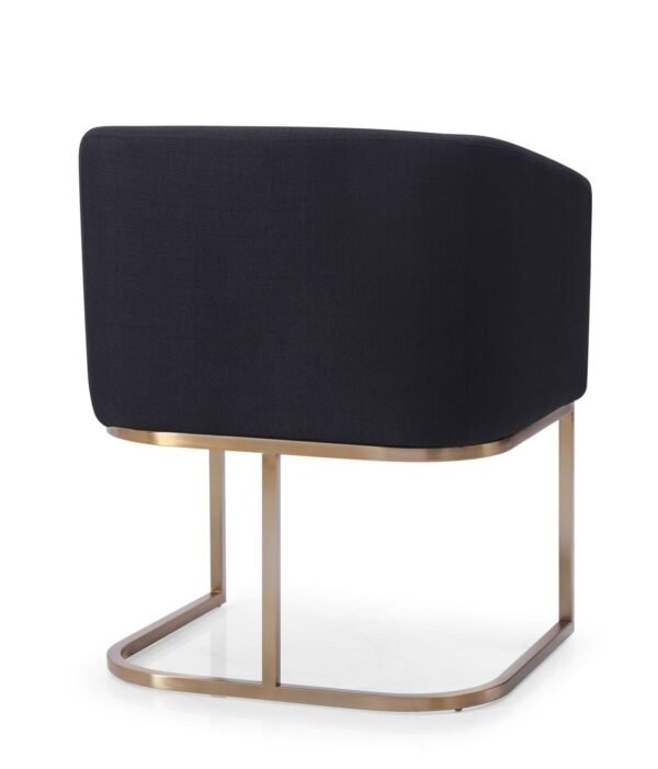 Modrest Yukon - Modern Black & Antique Brass Dining Chair - Image 2