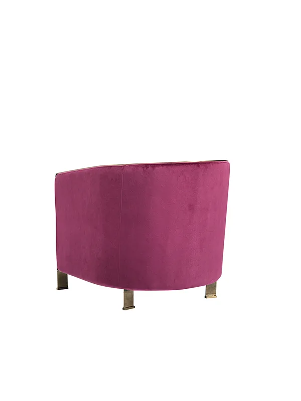 Divani Casa Anthony Modern Pink & Gold Accent Chair - Image 2