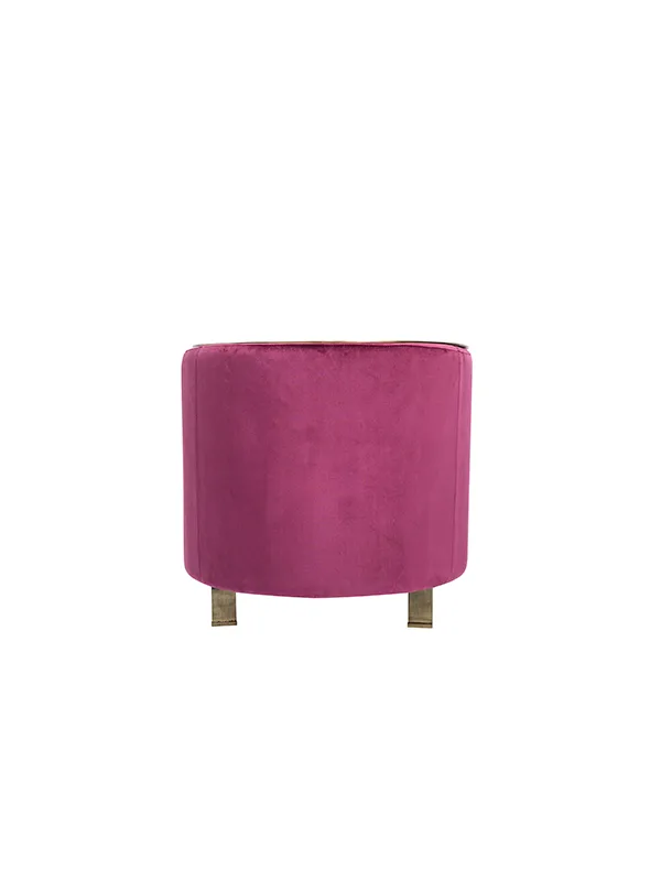 Divani Casa Anthony Modern Pink & Gold Accent Chair